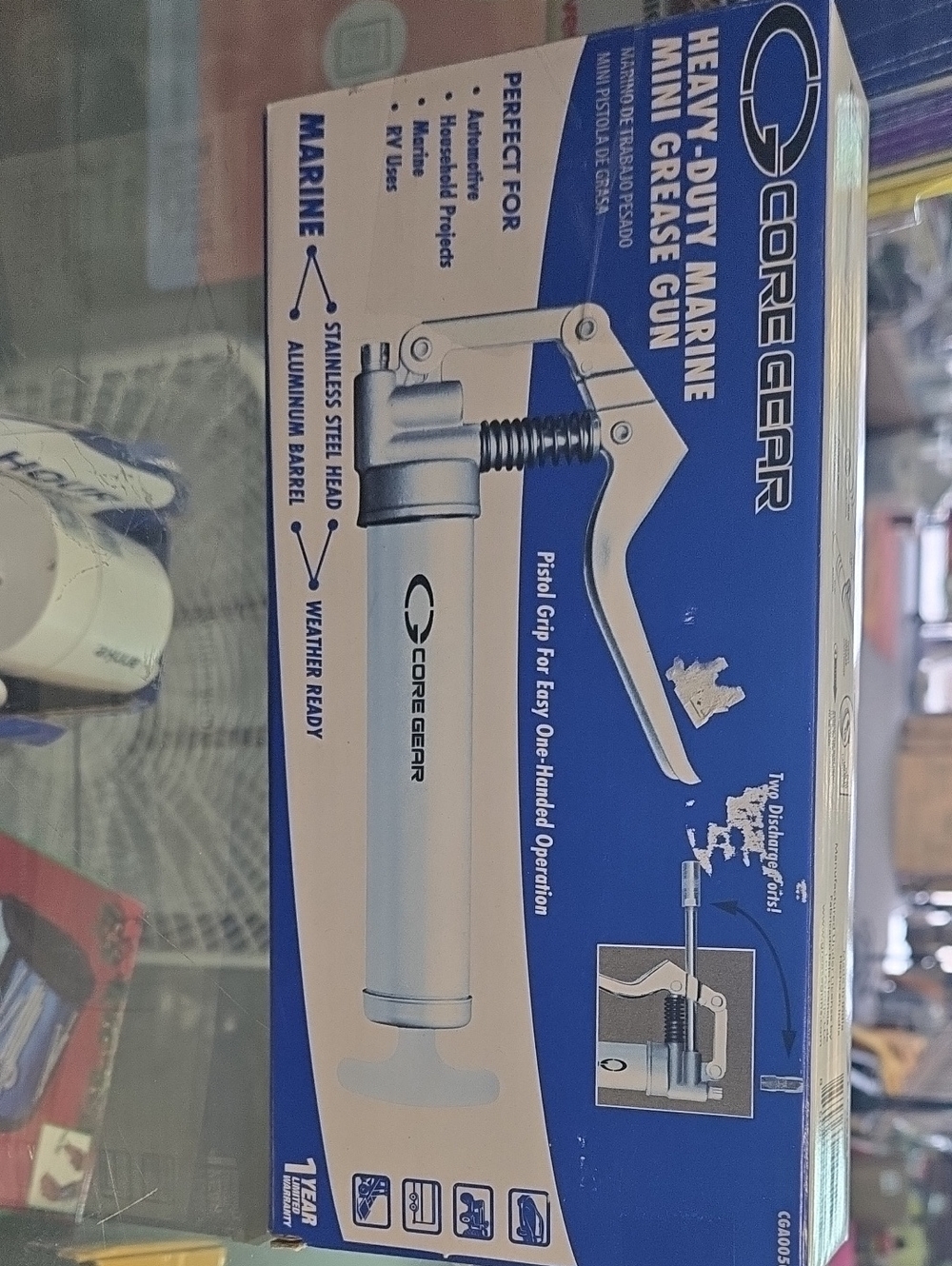 Heavy-Duty Marine Grease Gun - White